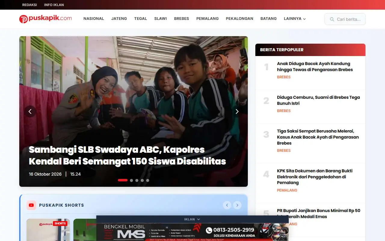 Tampilan website resmi Puskapik (puskapik.com)