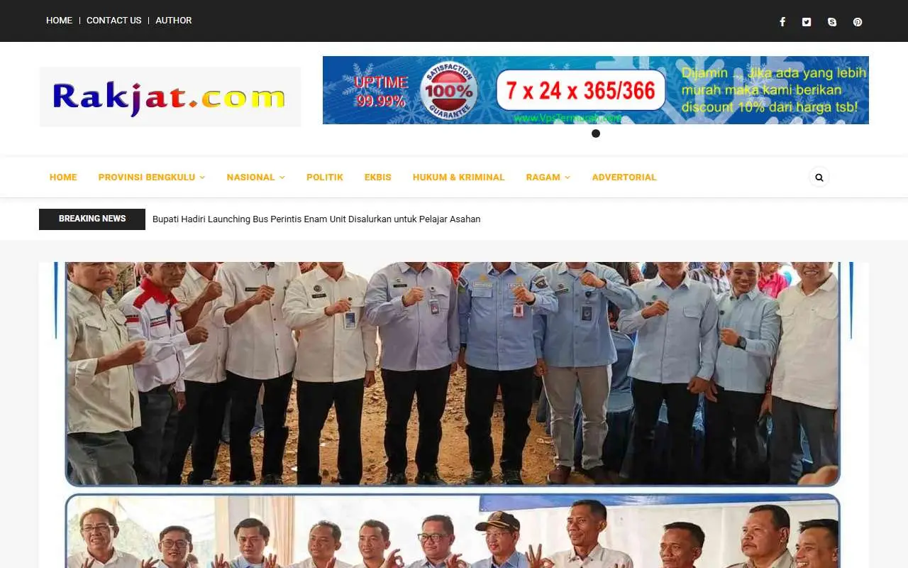 Tampilan website resmi Rakjat (rakjat.com)