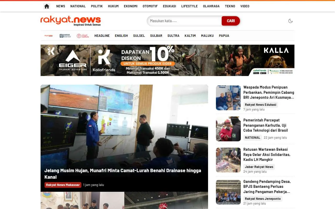 Tampilan website resmi Rakyat (rakyat.news)
