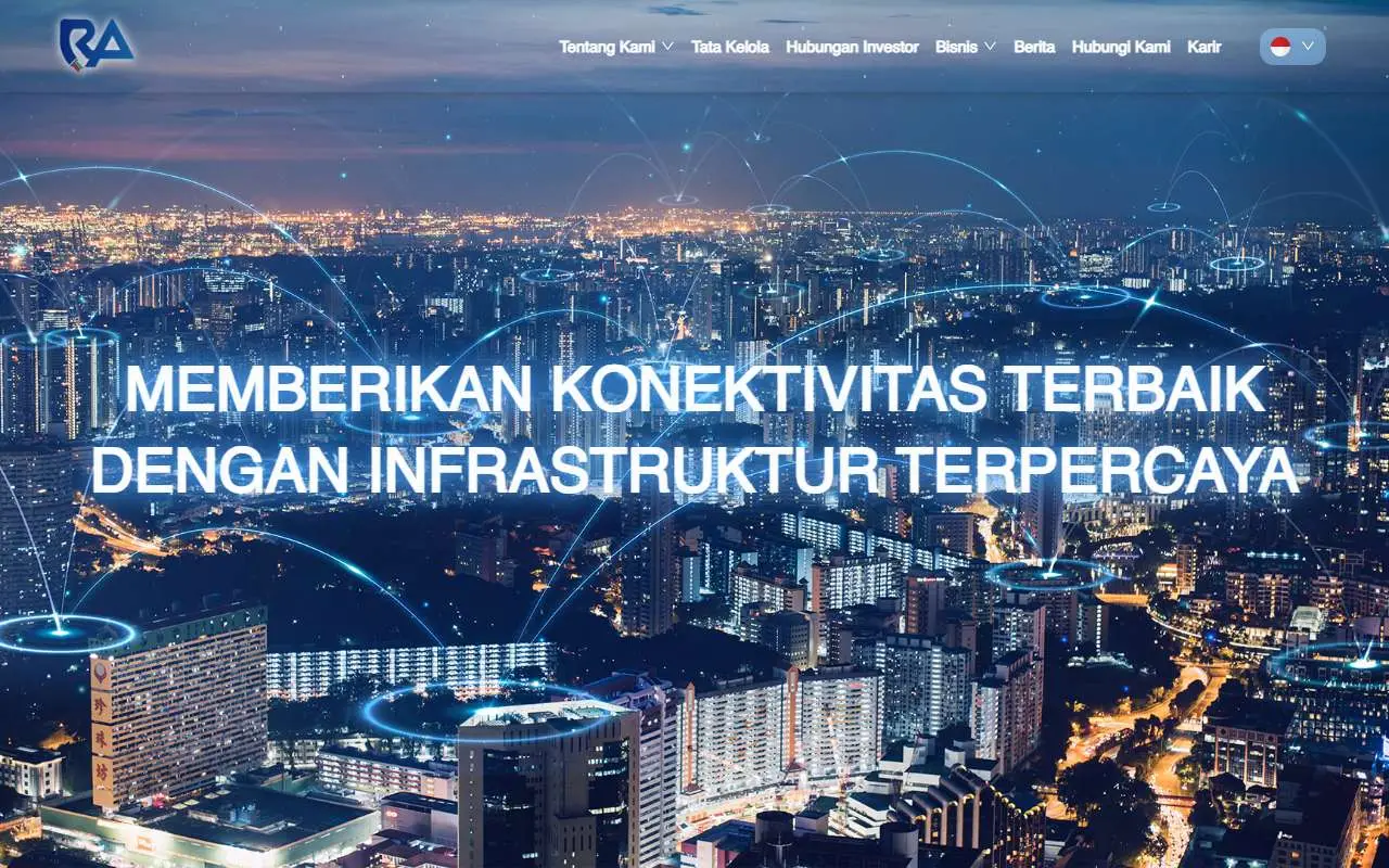 Tampilan website resmi Remala Abadi (remala.id)