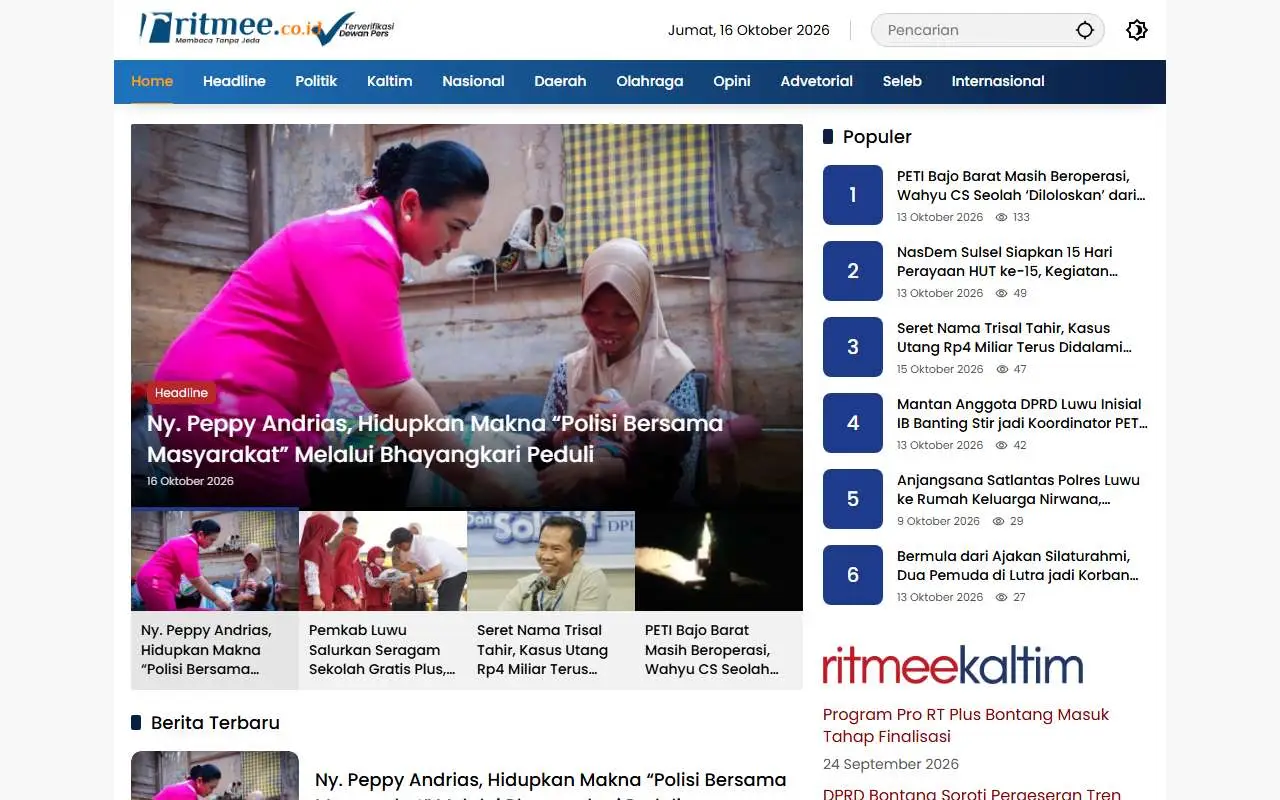 Tampilan website resmi Ritmee (ritmee.co.id)