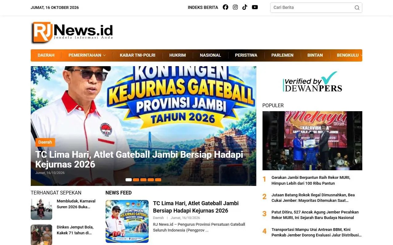 Tampilan website resmi Rjnews (rjnews.id)