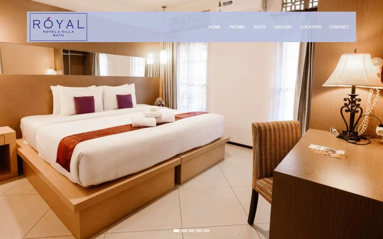 Tampilan website resmi Royal Orchids Garden Hotel (royalorchidsgarden.com)