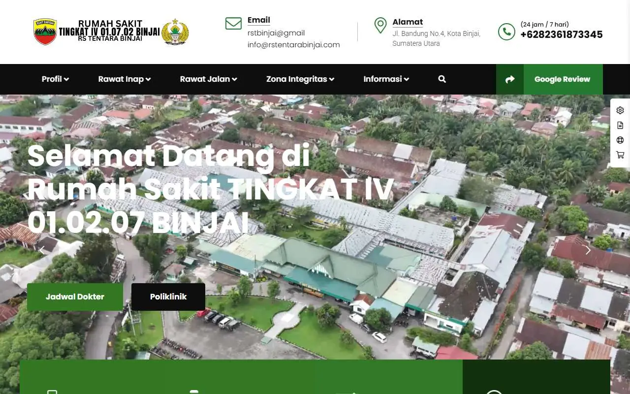 Tampilan website resmi RS Tk IV 01.07.02 Binjai (rstentarabinjai.com)