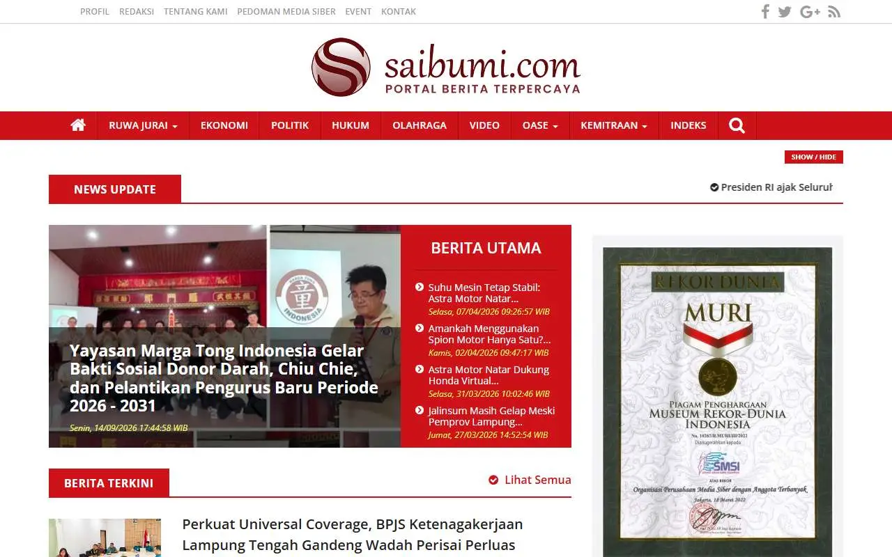 Tampilan website resmi Saibumi (saibumi.com)