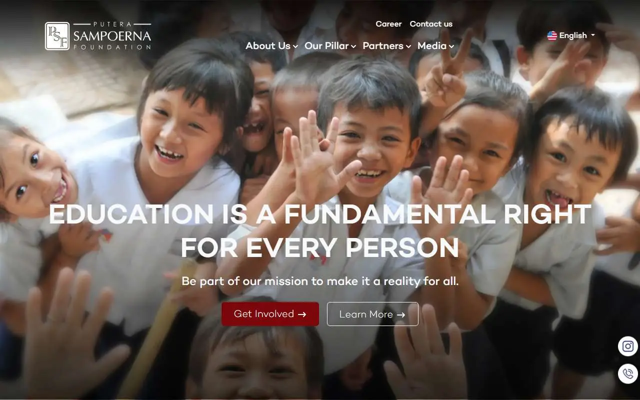 Tampilan website resmi Putera Sampoerna Foundation (sampoernafoundation.org)