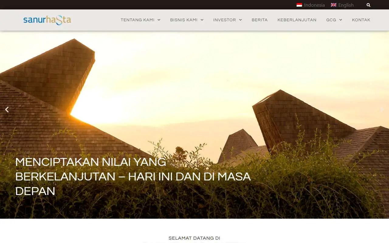 Tampilan website resmi Sanurhasta Mitra (sanurhastamitra.com)