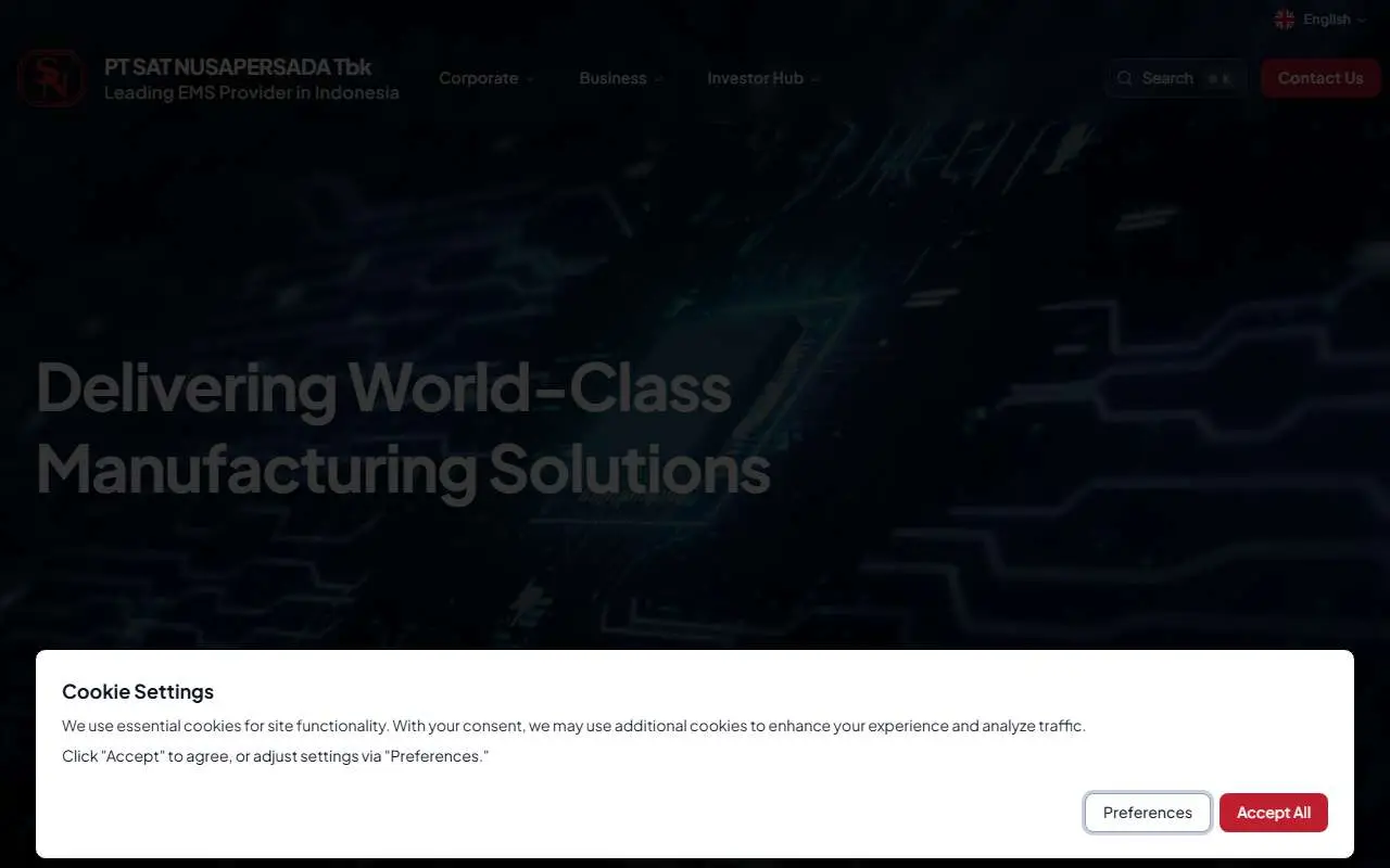 Tampilan website resmi Sat Nusapersada (satnusa.com)