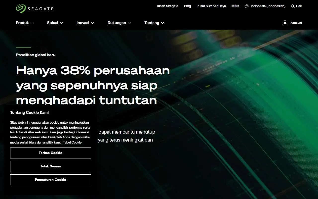Tampilan website resmi Seagate (seagate.com)