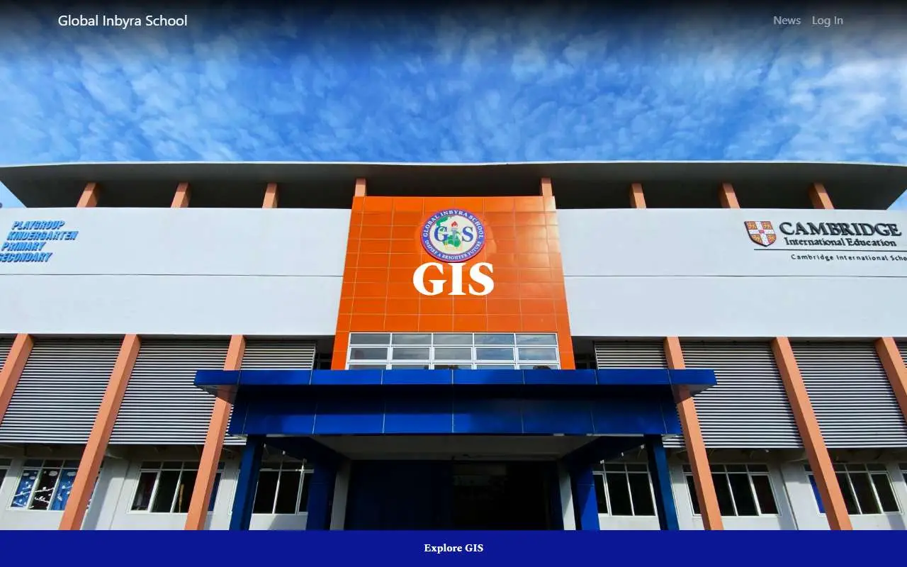 Tampilan website resmi GLOBAL INBYRA SCHOOL LIBRARY (sekolahgis.sch.id)