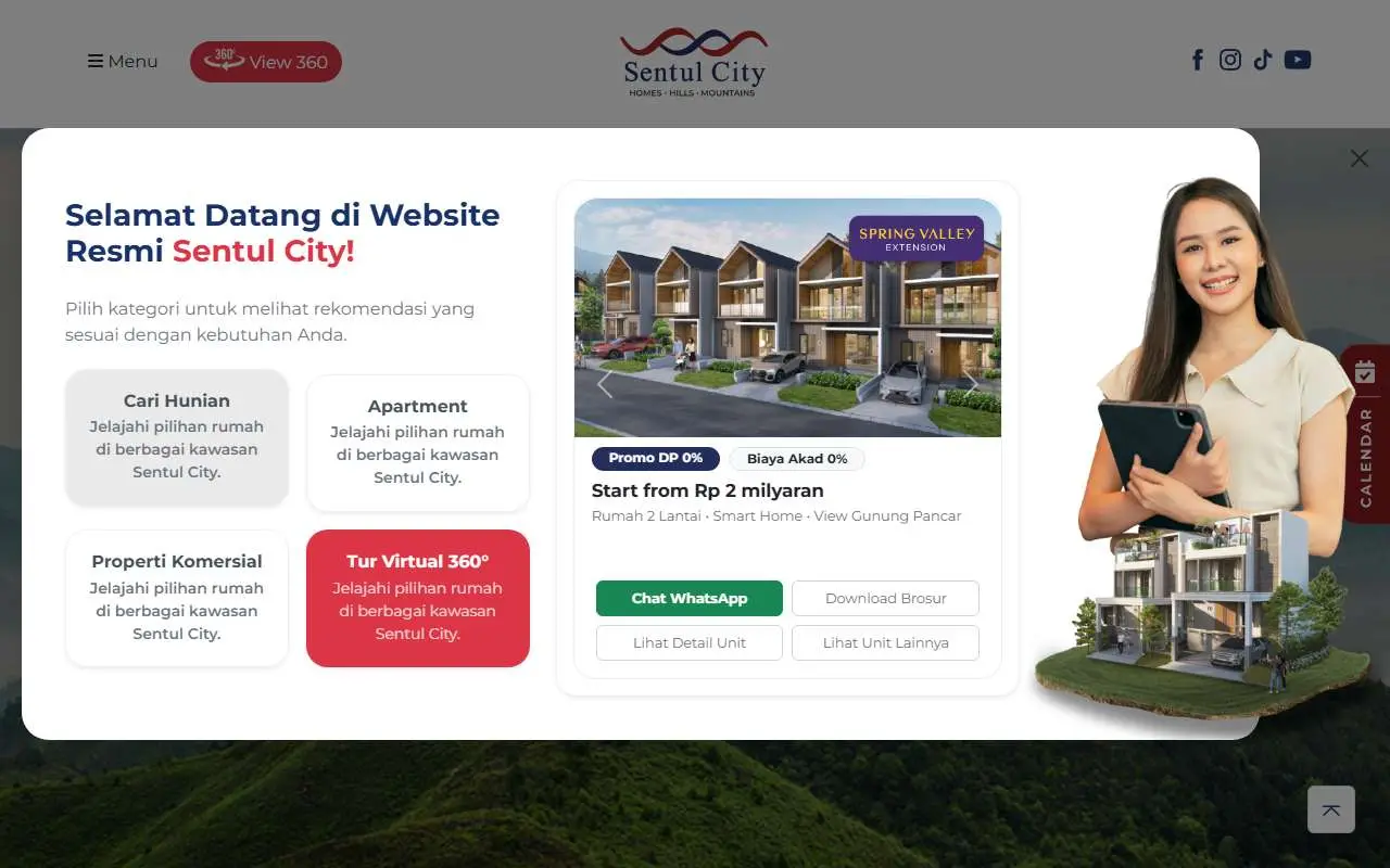 Tampilan website resmi Sentul City (sentulcity.co.id)