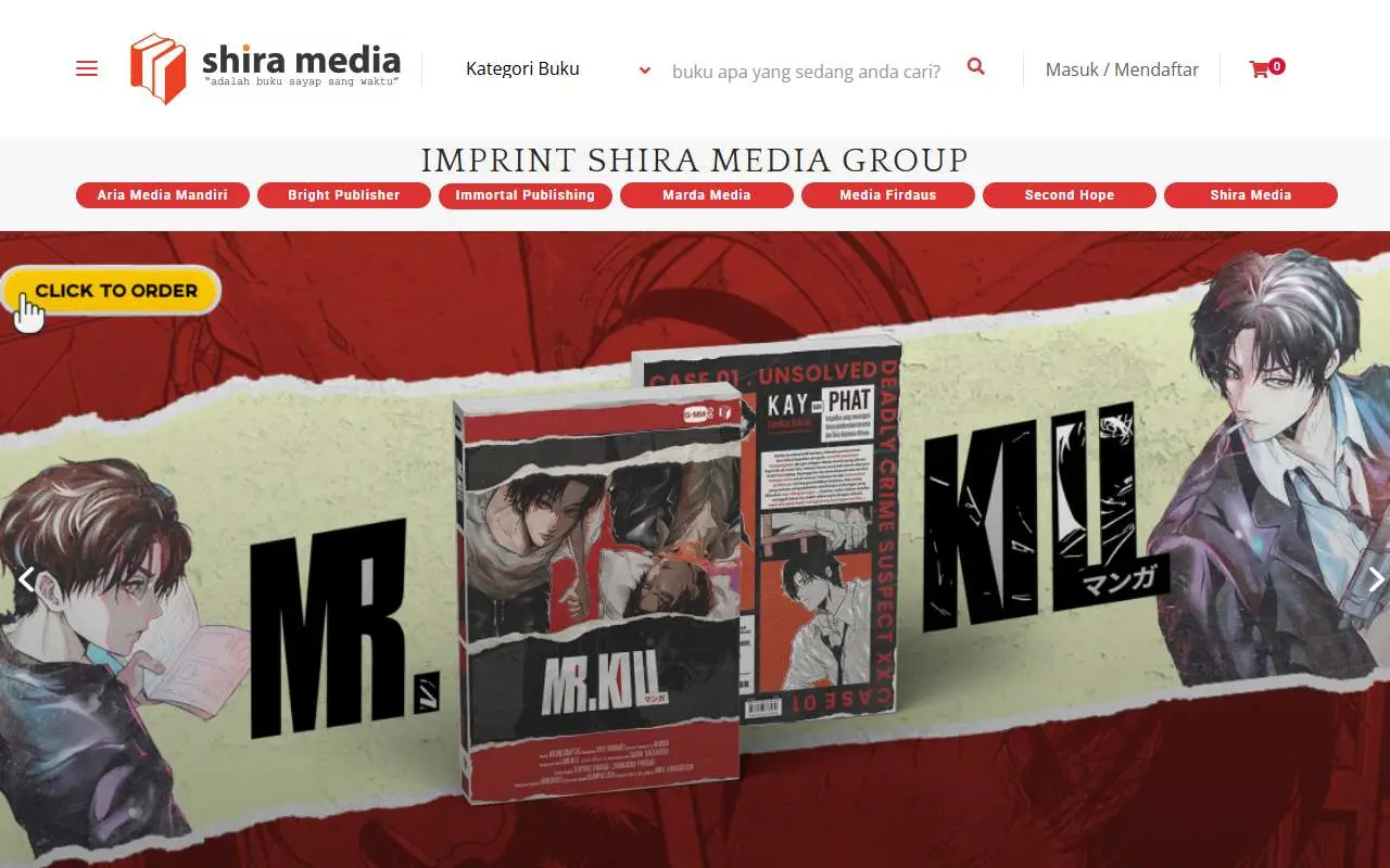 Tampilan website resmi Shira Media (shiramedia.com)