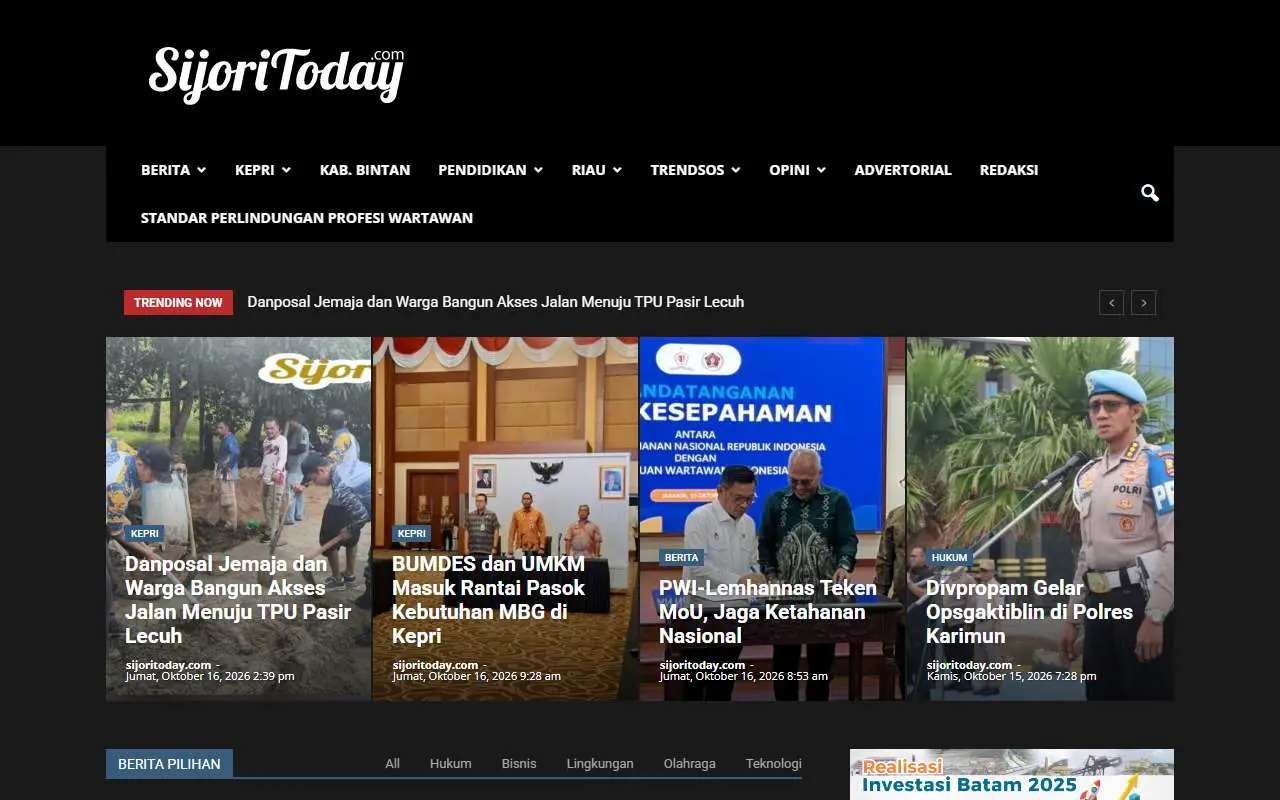 Tampilan website resmi Sijoritoday (sijoritoday.com)