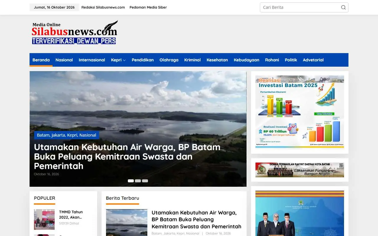 Tampilan website resmi Silabusnews (silabusnews.com)