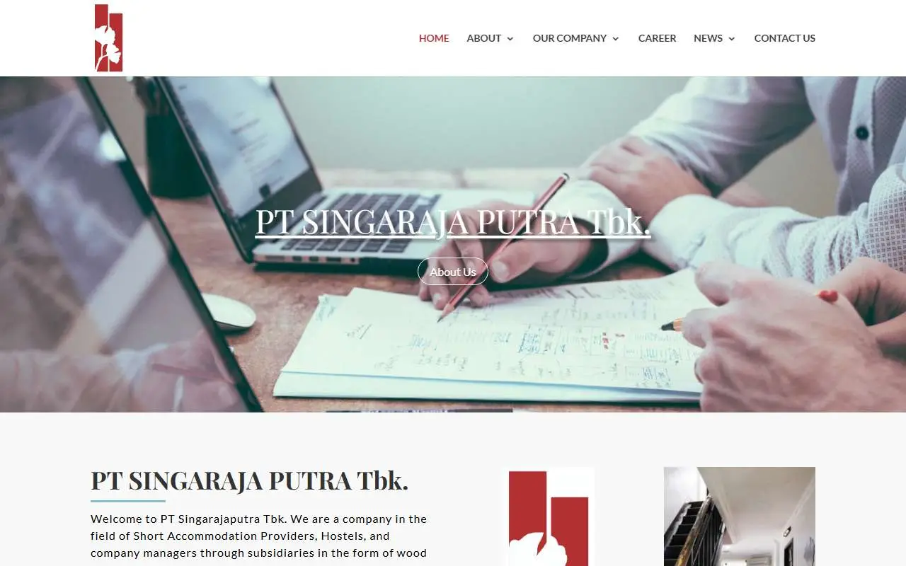 Tampilan website resmi Singaraja Putra (singarajaputra.com)
