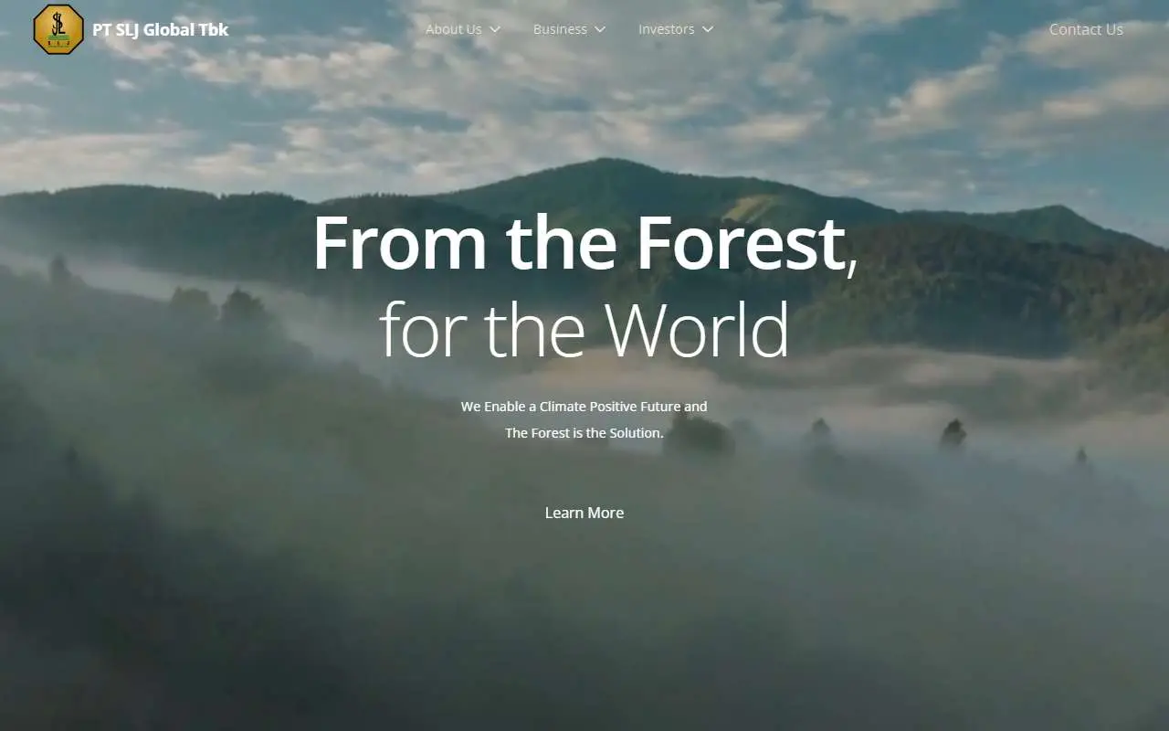 Tampilan website resmi SLJ Global (sljglobal.com)