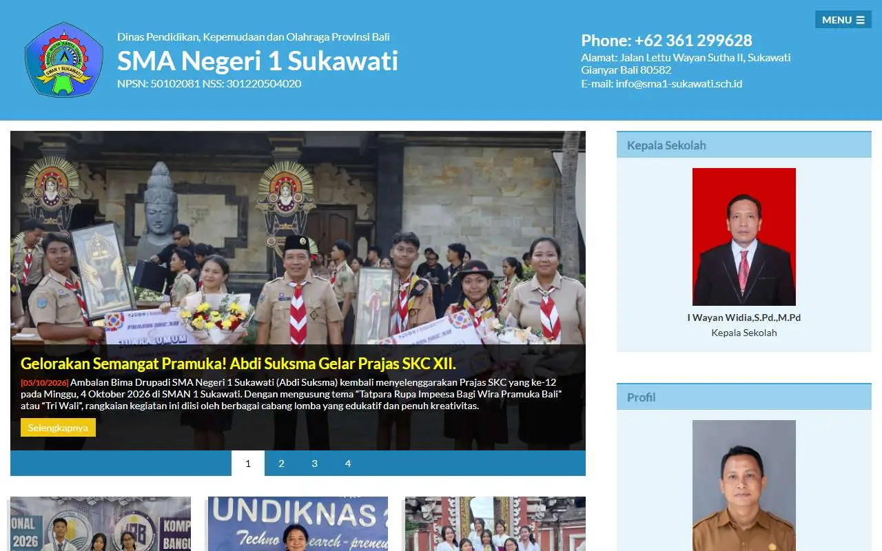 Tampilan website resmi SMA Negeri 1 Sukawati (sma1-sukawati.sch.id)