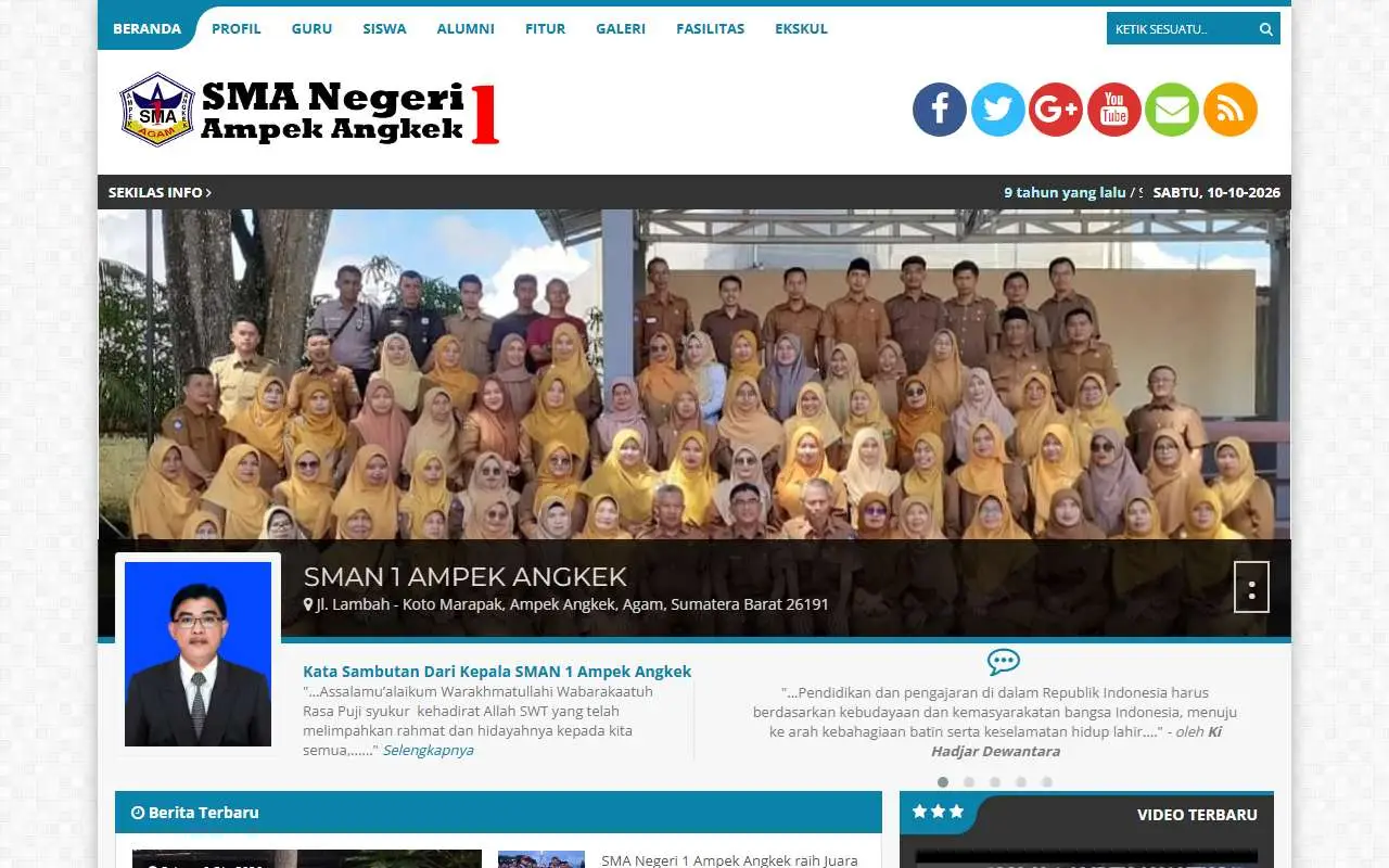 Tampilan website resmi SMA Negeri 1 Ampek Angkek (sman1ampekangkek.sch.id)