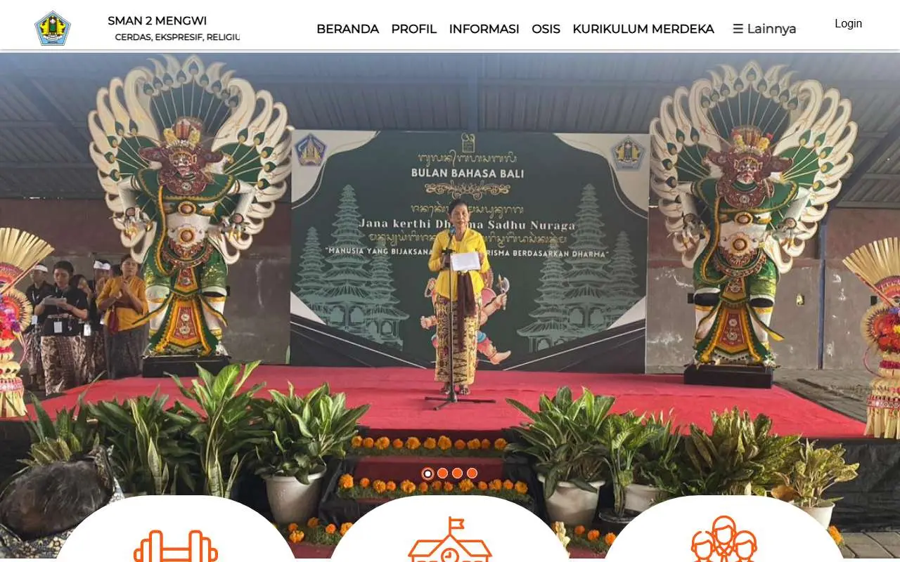 Tampilan website resmi SMA Negeri 2 Mengwi (sman2mengwi.sch.id)