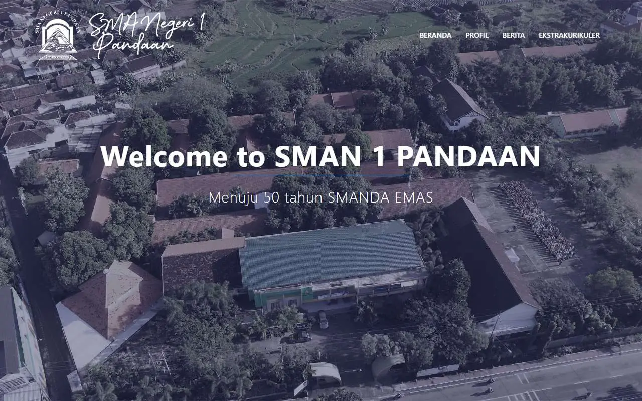 Tampilan website resmi SMA Negeri 1 Pandaan (smanda.sch.id)