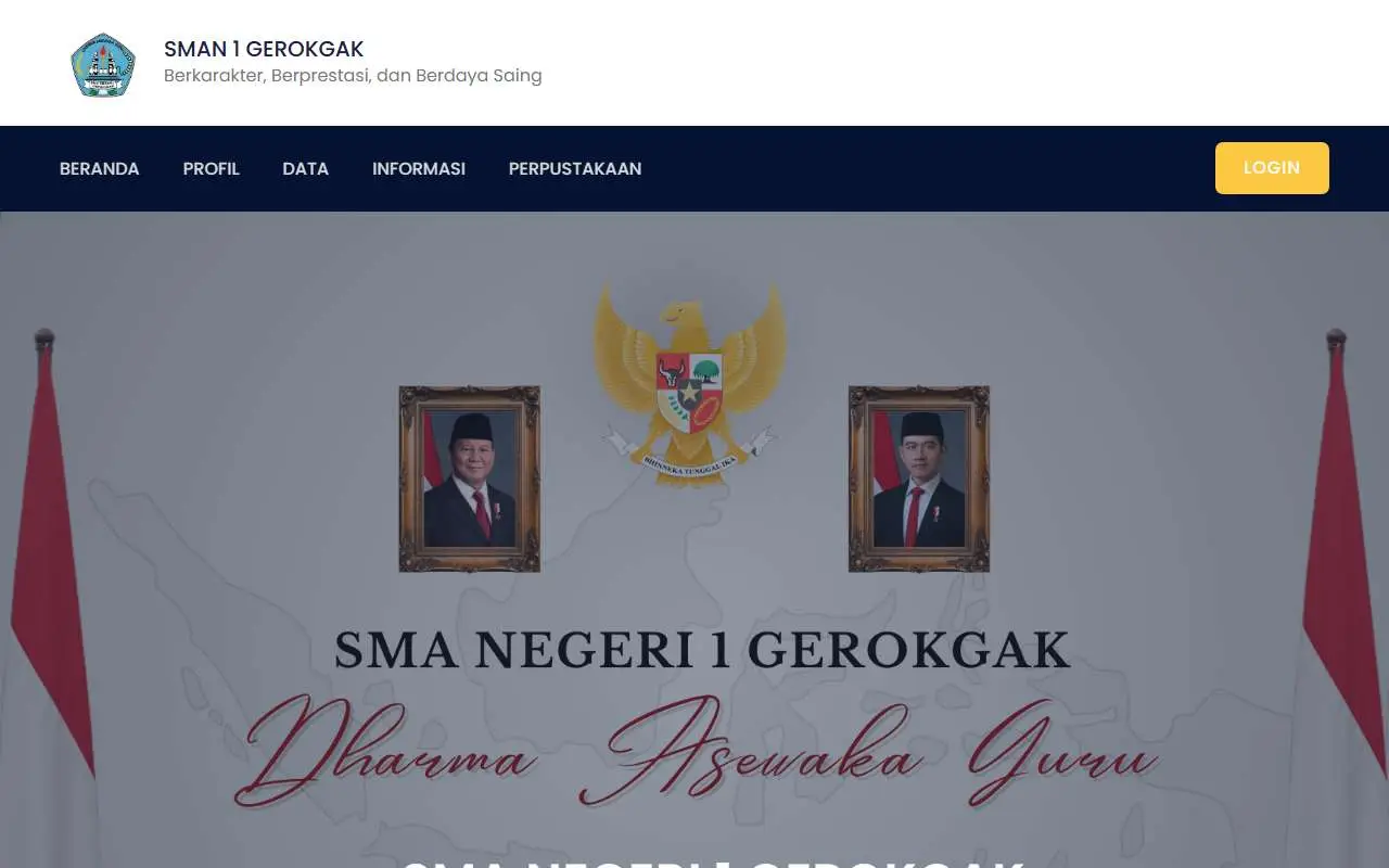 Tampilan website resmi SMA Negeri 1 Gerokgak (smansatugerokgak.sch.id)