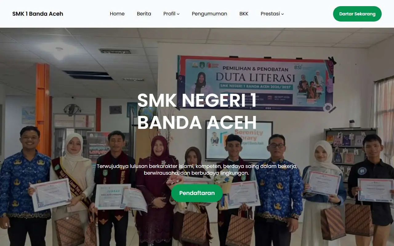 Tampilan website resmi SMK Negeri 1 Banda Aceh (smkn1bandaaceh.sch.id)