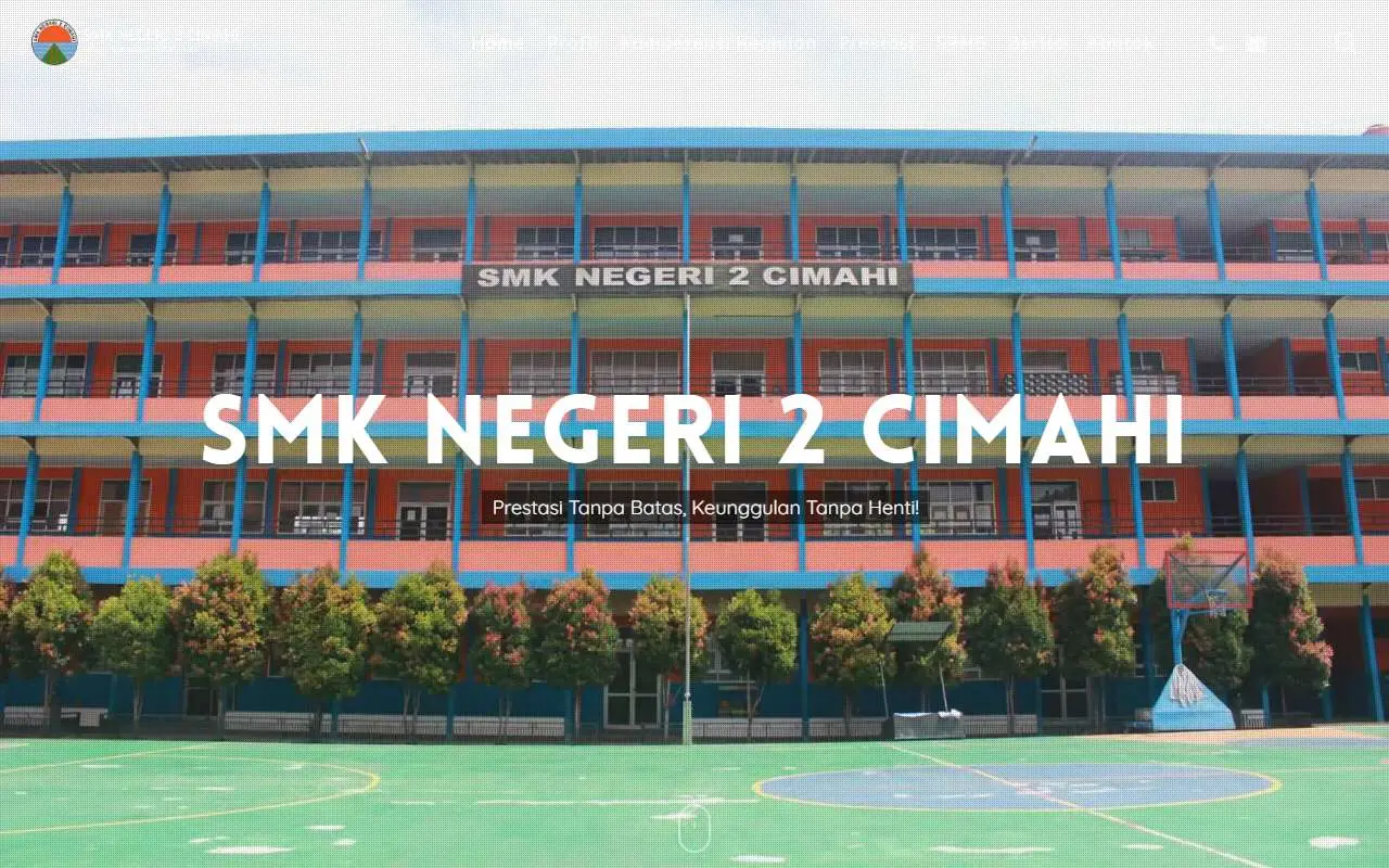 Tampilan website resmi SMK Negeri 2 Cimahi (smkn2cmi.sch.id)