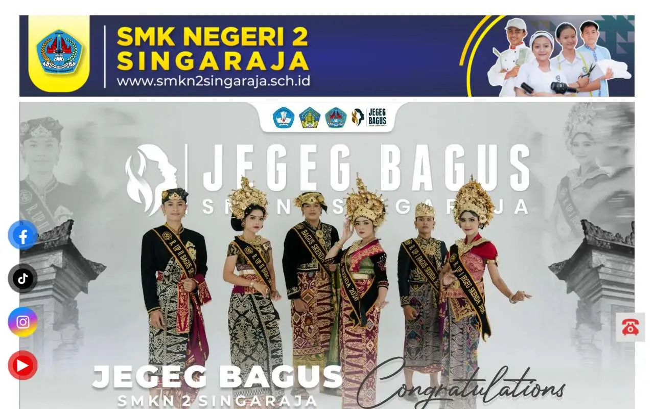 Tampilan website resmi SMK Negeri 2 Singaraja (smkn2singaraja.sch.id)