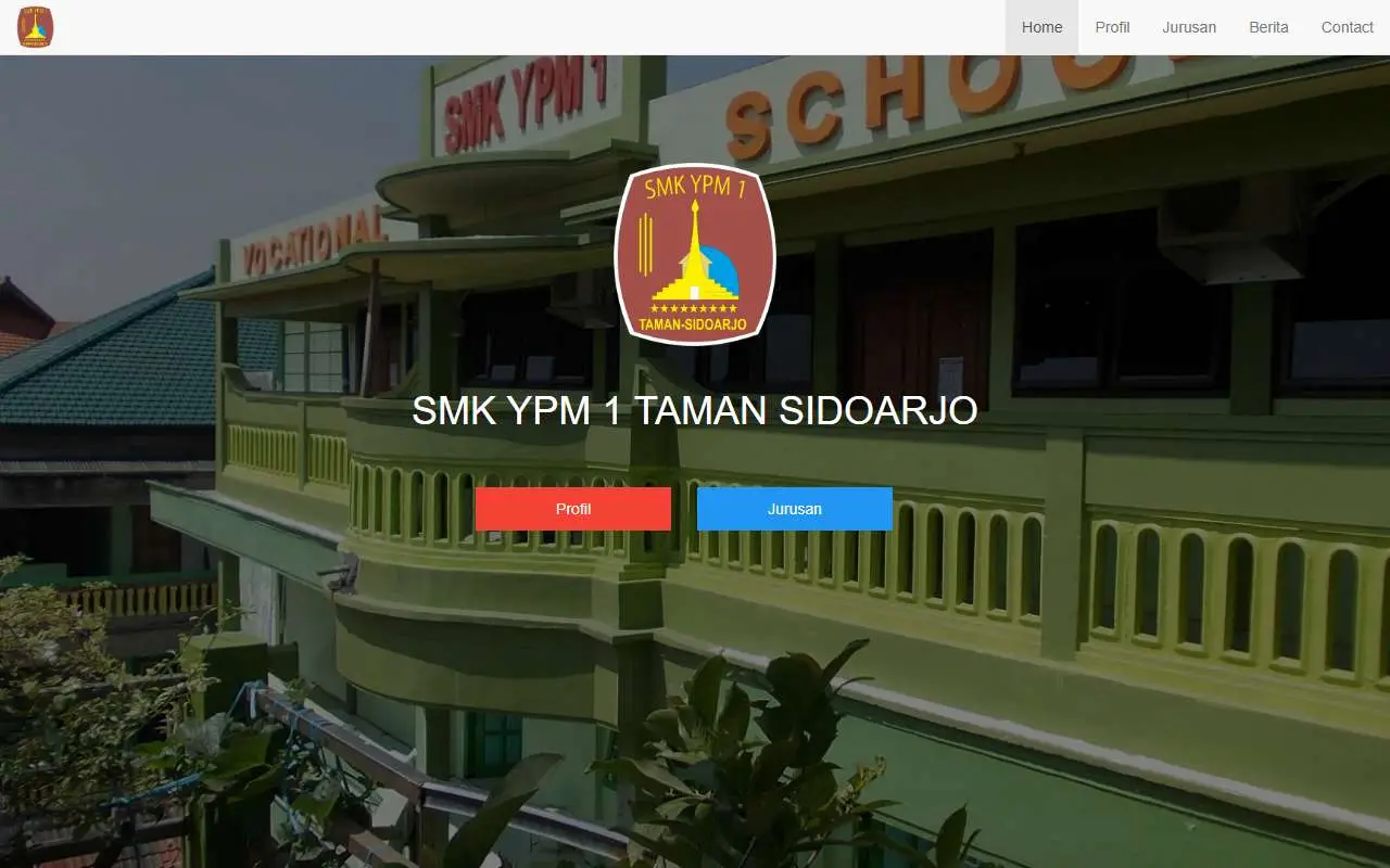 Tampilan website resmi SMK YPM 1 Taman Sidoarjo (smkypm1taman.sch.id)