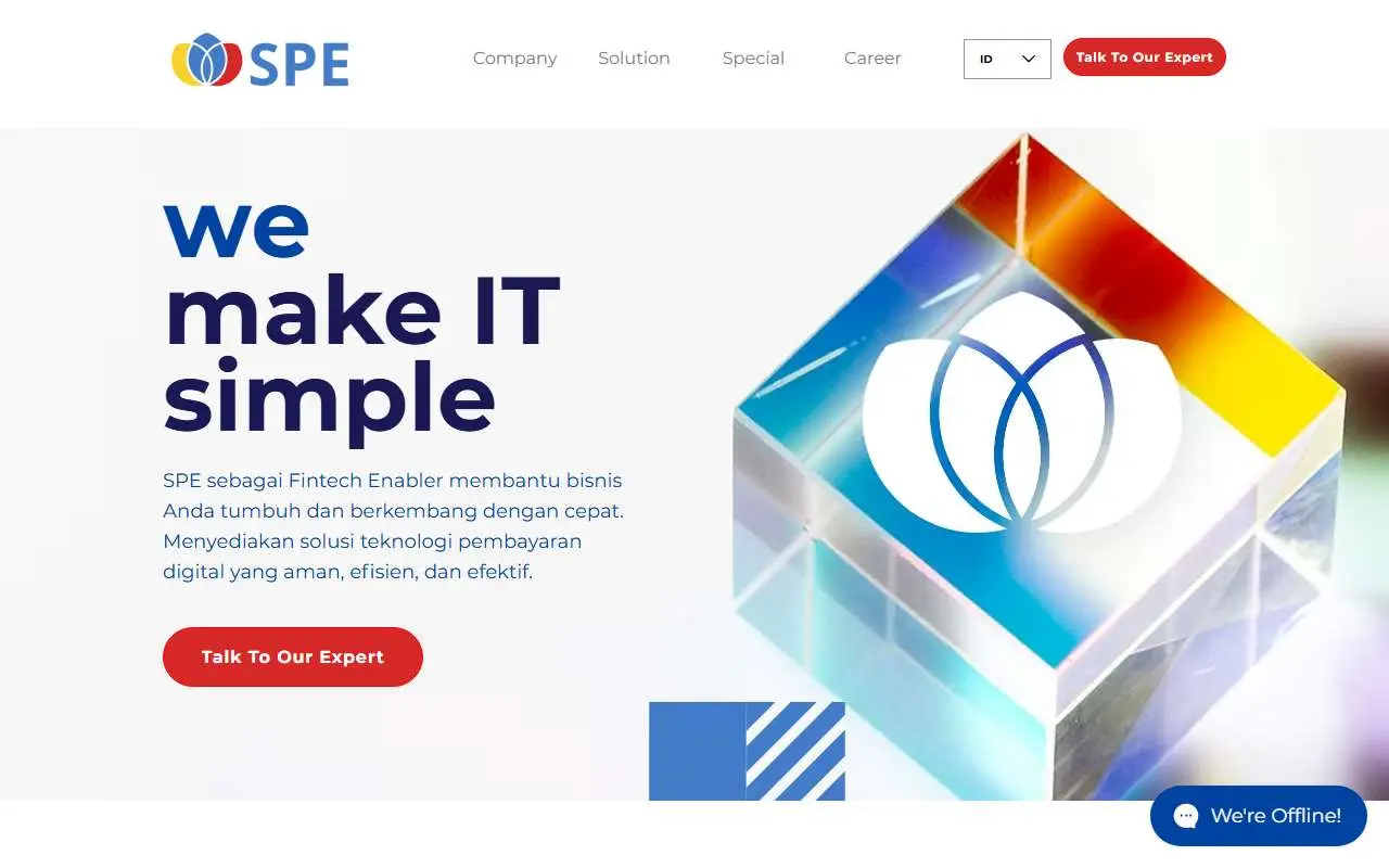 Tampilan website resmi Solusi Pembayaran Elektronik (spesolution.com)