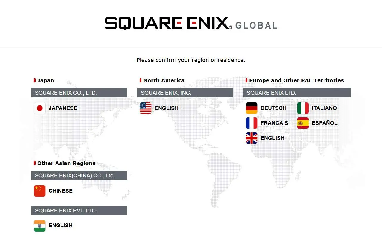 Tampilan website resmi Square Enix (square-enix.com)
