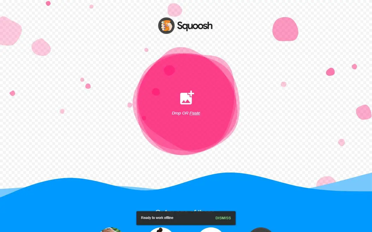 Tampilan website resmi Squoosh (squoosh.app)
