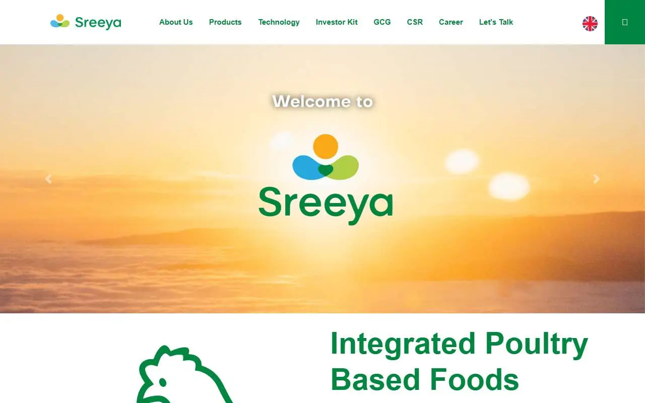 Tampilan website resmi Sreeya Sewu (sreeyasewu.com)