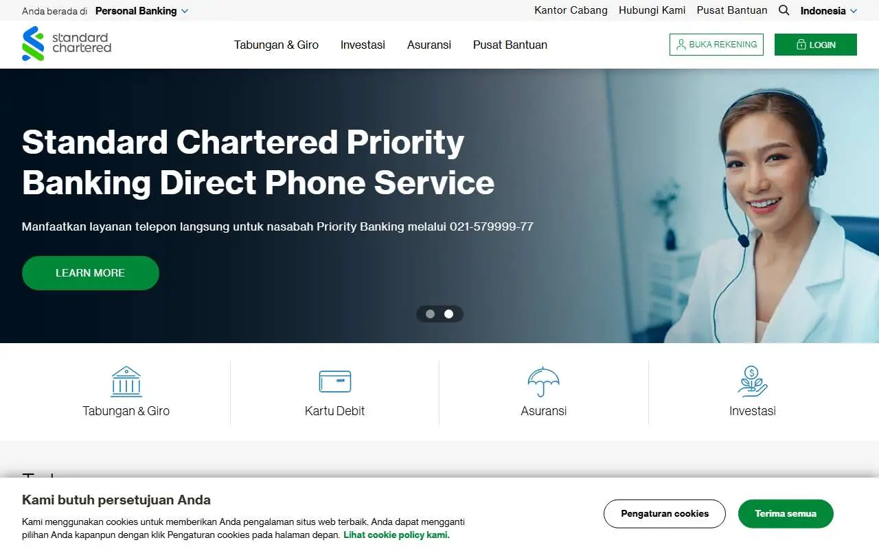 Tampilan website resmi Standard Chartered Indonesia (sc.com)