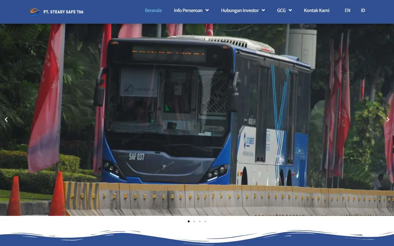 Tampilan website resmi Steady Safe (steadysafetbk.co.id)