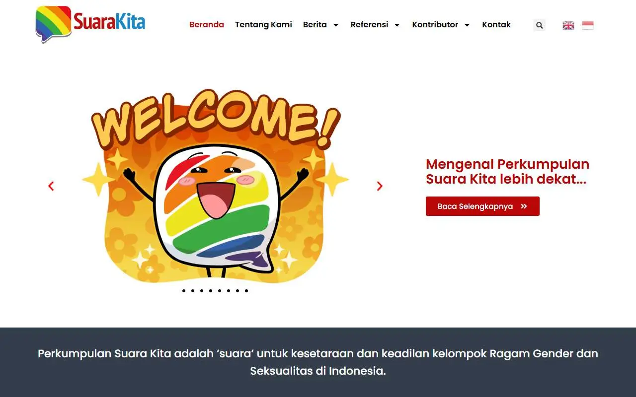 Tampilan website resmi Suara Kita (suarakita.org)