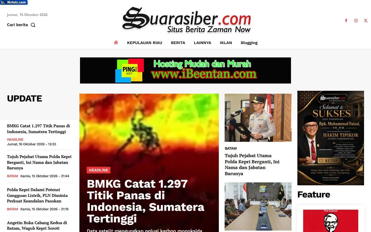 Tampilan website resmi Suara Siber (suarasiber.com)