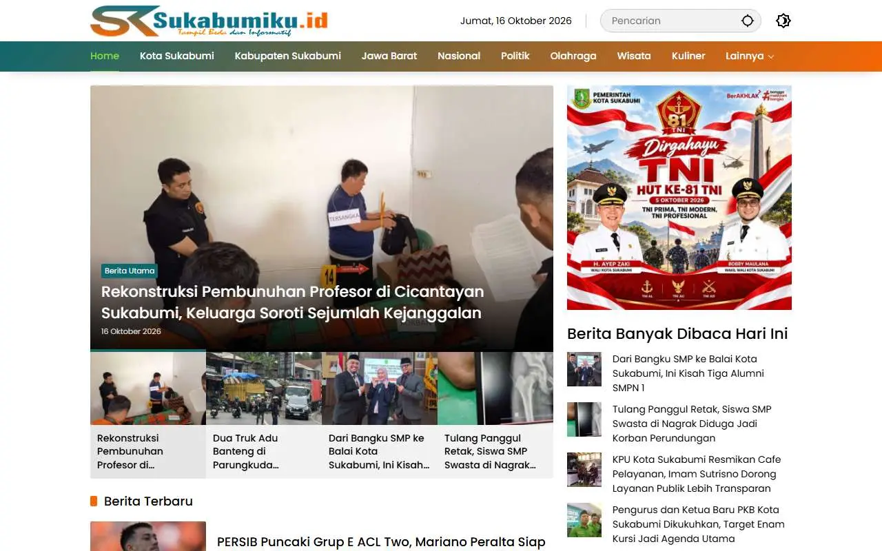 Tampilan website resmi Sukabumi Ku (sukabumiku.id)