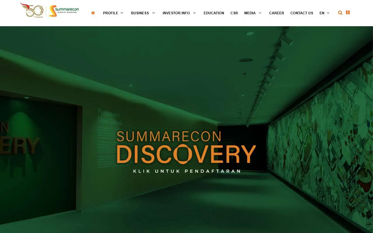 Tampilan website resmi Summarecon (summarecon.com)