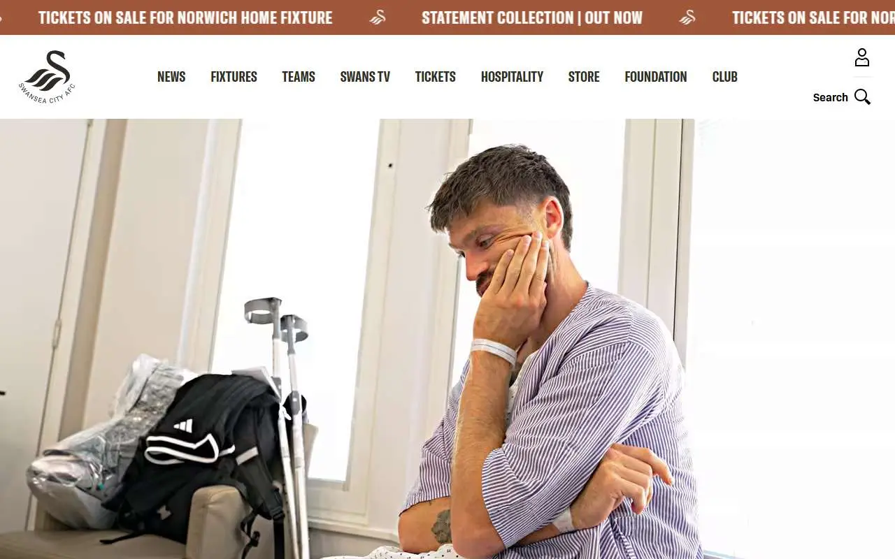 Tampilan website resmi Swansea (swanseacity.com)