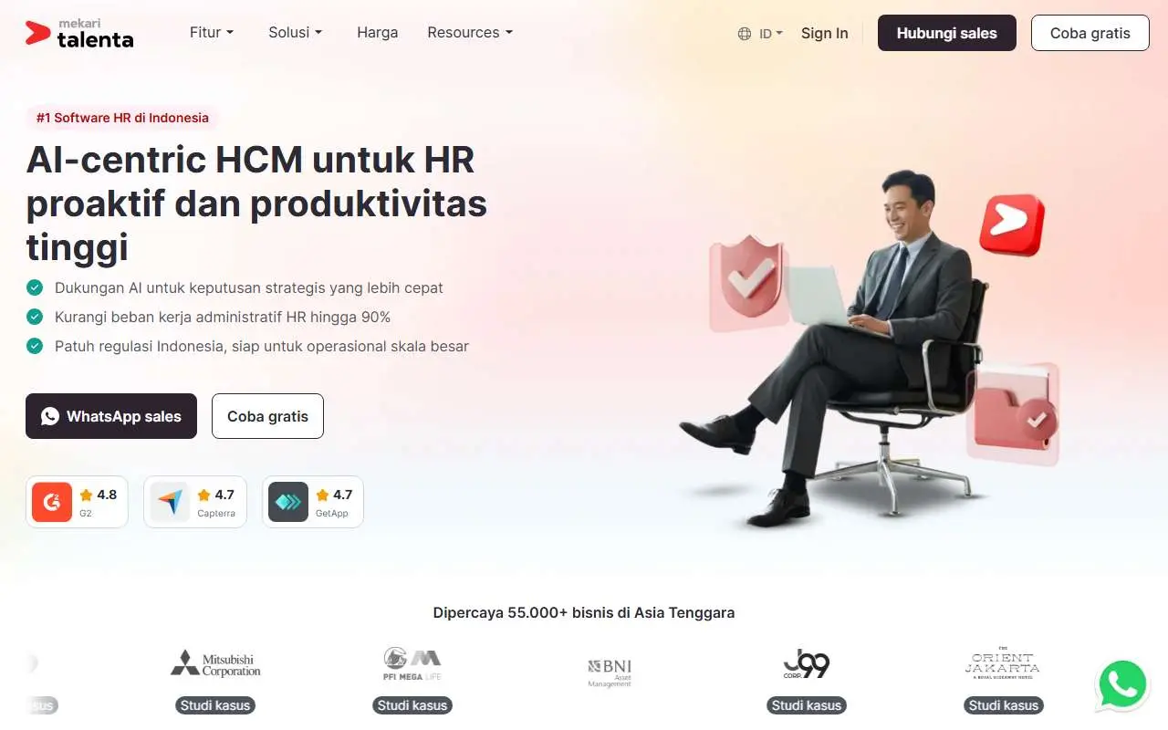 Tampilan website resmi Talenta (talenta.co)