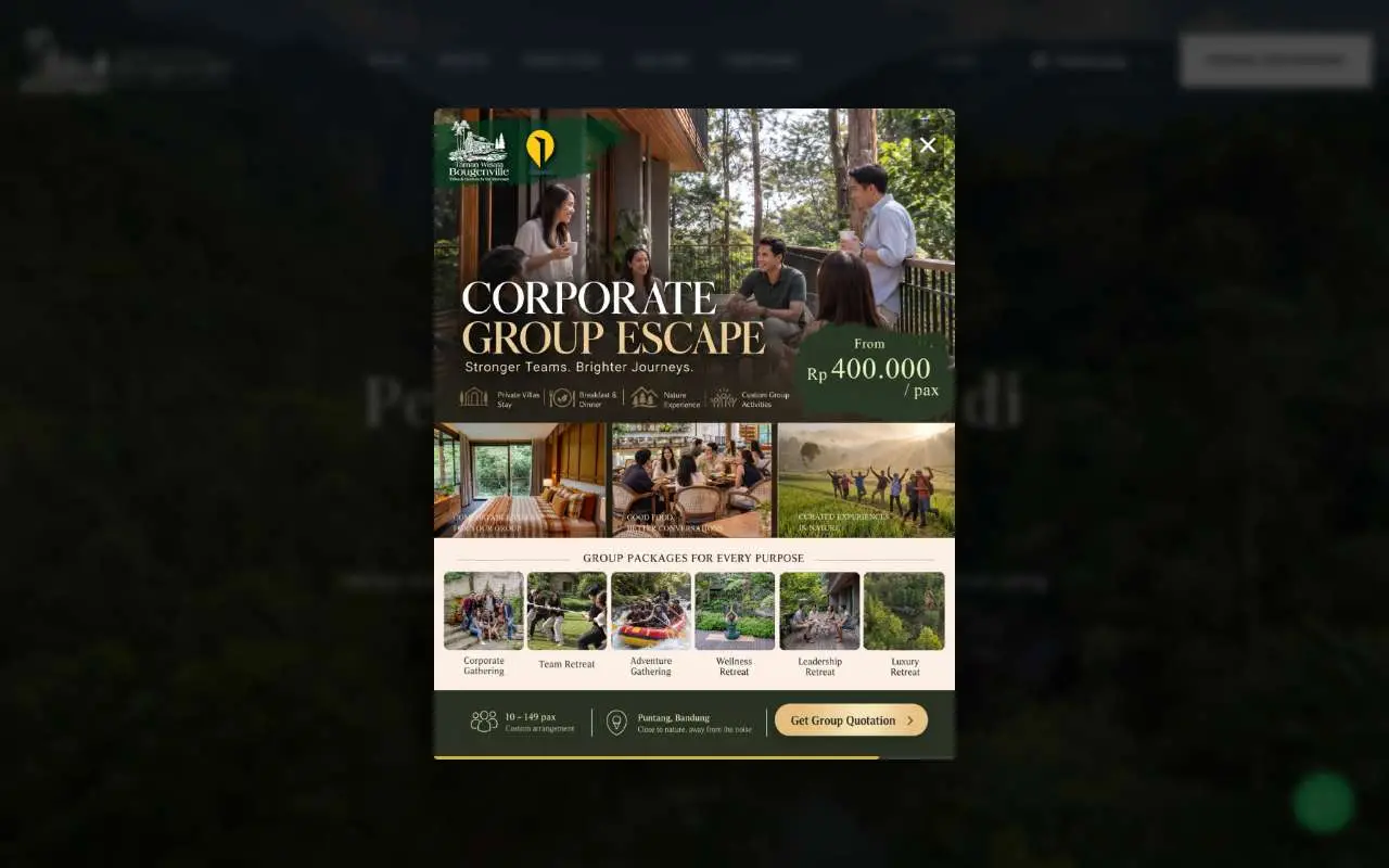 Tampilan website resmi Taman Wisata Bougenville (tamanwisatabougenville.com)