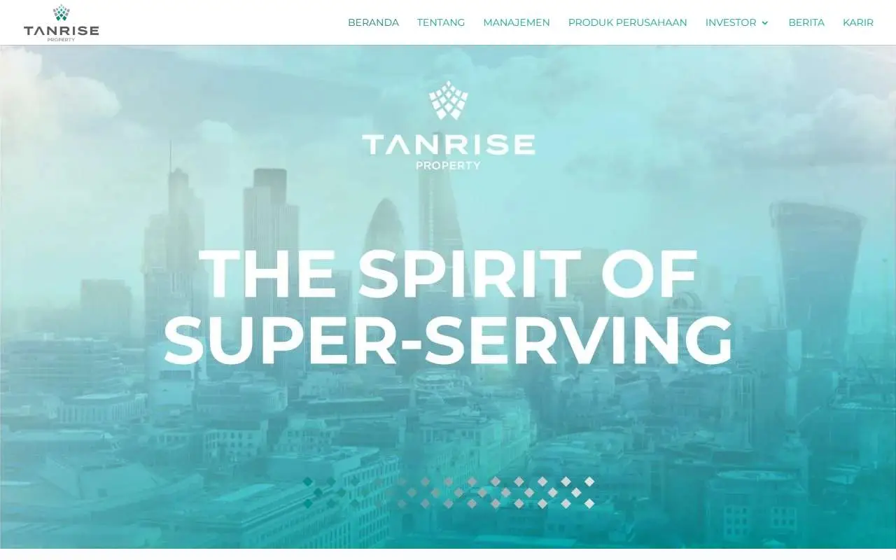 Tampilan website resmi Jaya Sukses Makmur Sentosa (tanrise.com)