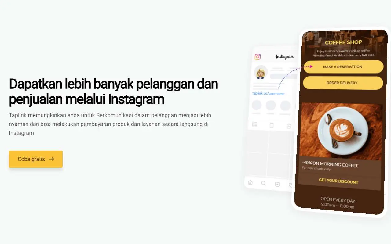 Tampilan website resmi Taplink (taplink.cc)