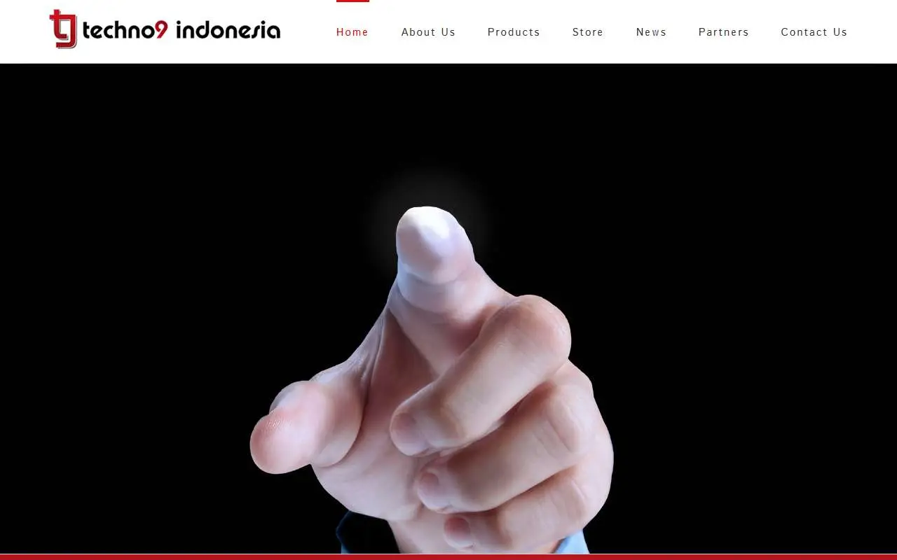 Tampilan website resmi Techno9 Indonesia (techno9indonesia.com)
