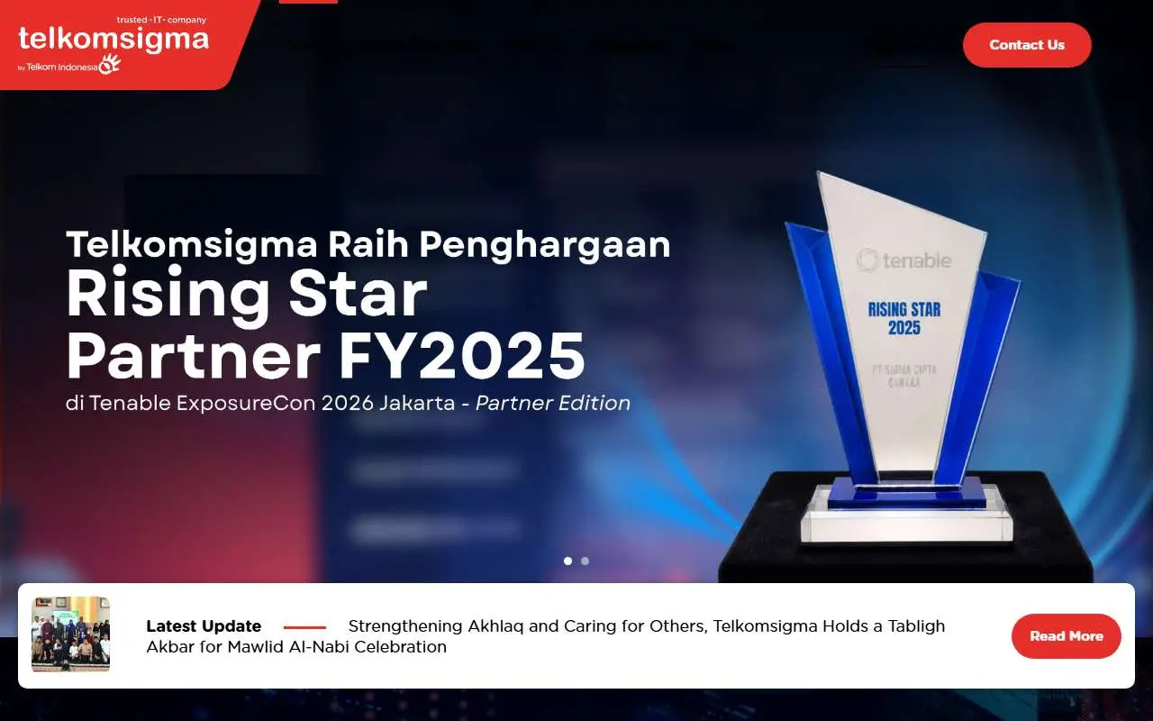 Tampilan website resmi Telkomsigma (telkomsigma.co.id)