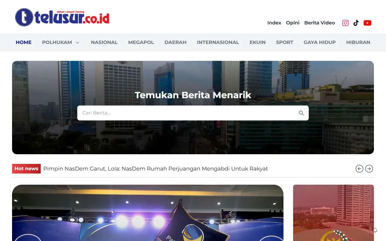 Tampilan website resmi Telusur (telusur.co.id)