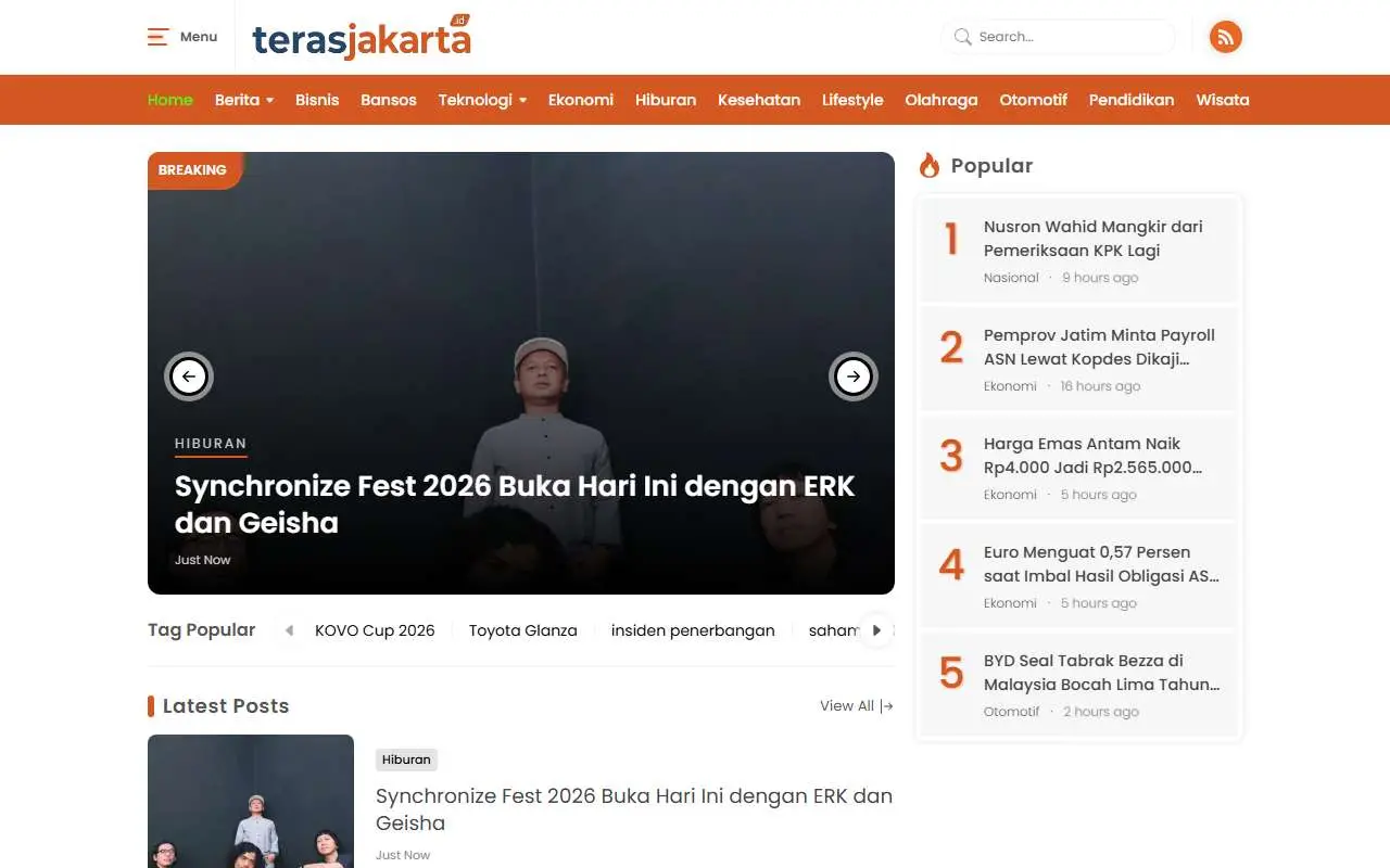 Tampilan website resmi Teras Jakarta (terasjakarta.id)