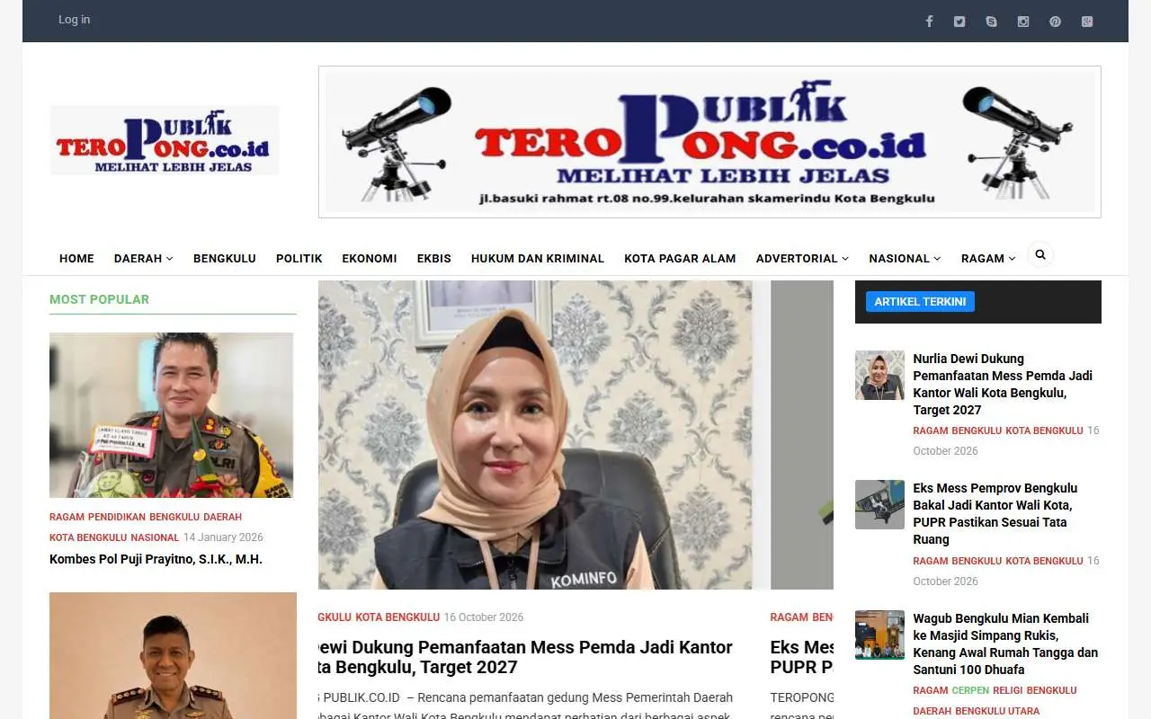 Tampilan website resmi Teropong Publik (teropongpublik.co.id)