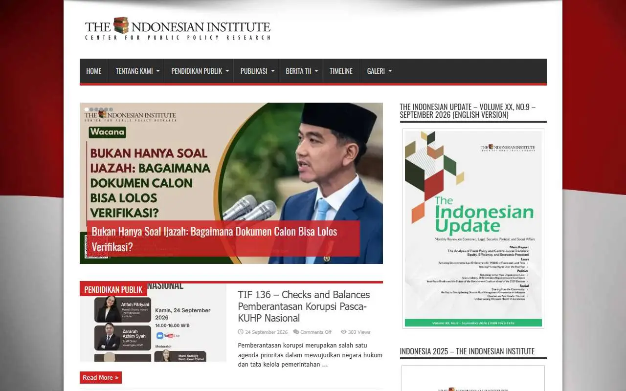 Tampilan website resmi The Indonesian Institute (theindonesianinstitute.com)